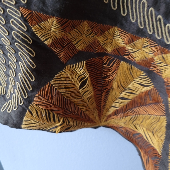 DRIES VAN NOTEN floral embroidered 100% silk midi skirt - Picture 6 of 11